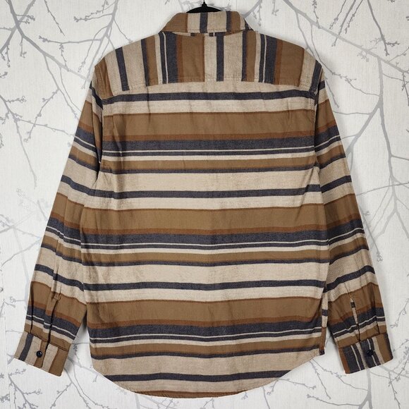 American Eagle Southwestern Stripe 100% Cotton Flannel Shirt - Picture 2 of 4